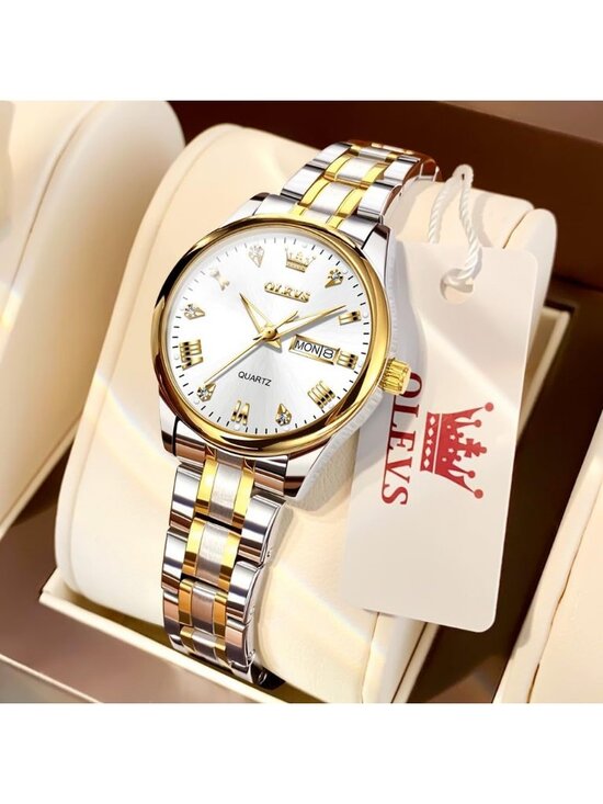 Women\'s Silver Gold Diamond Adjustable Strap Stainless Steel Luxury Wrist Watch main image 4